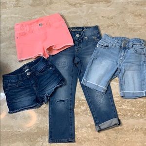 Girls Jean Shorts & Capri Bundle